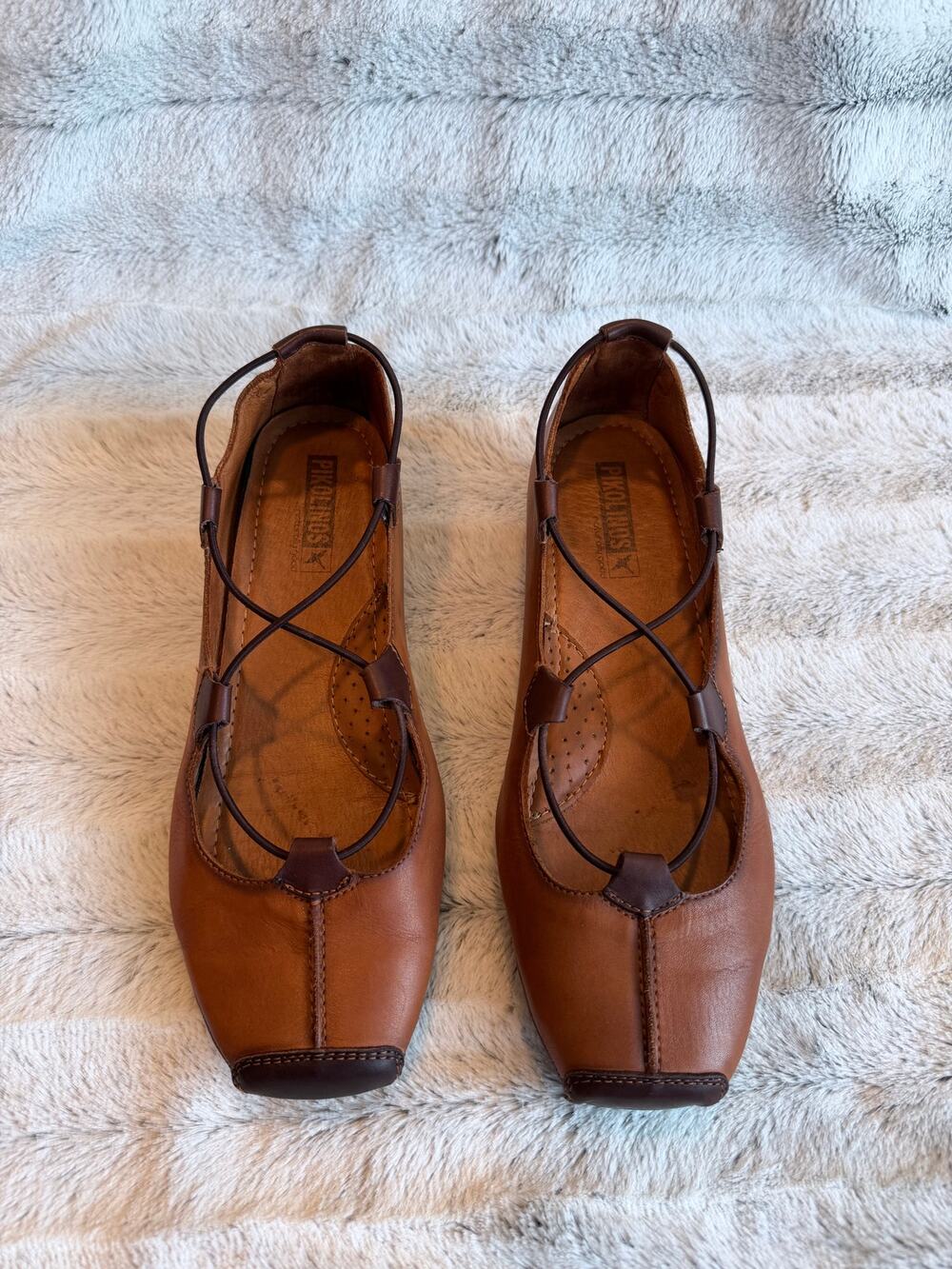 Pikolinos Gandia 849-2531 Brandy Leather Flats Women’s EU 38